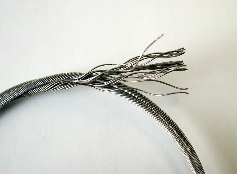 frayed garage door cable needing repair or replacement in Springfield IL