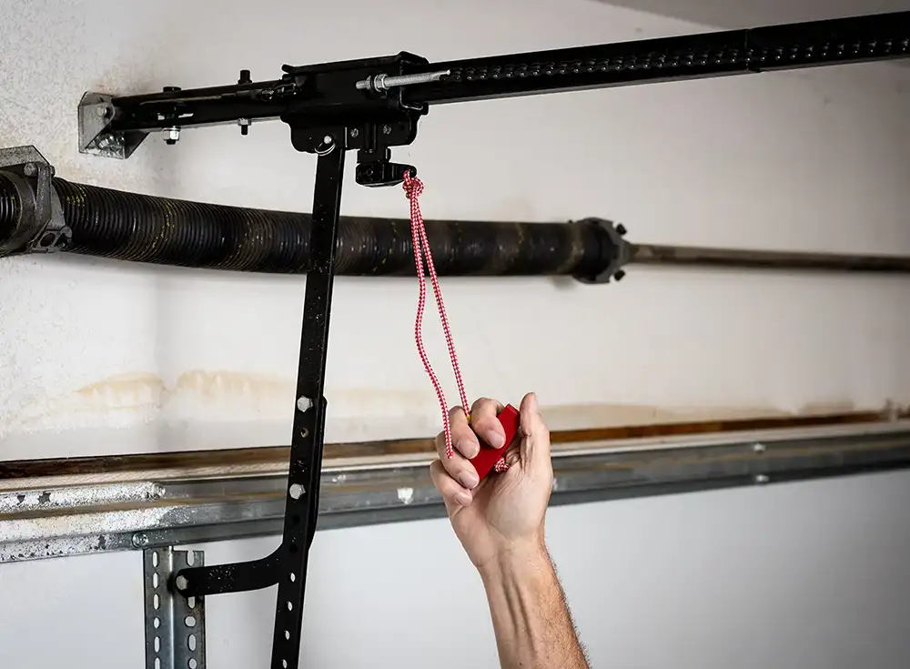 releasing the automatic garage door to perform emergency repair services in Springfiled IL