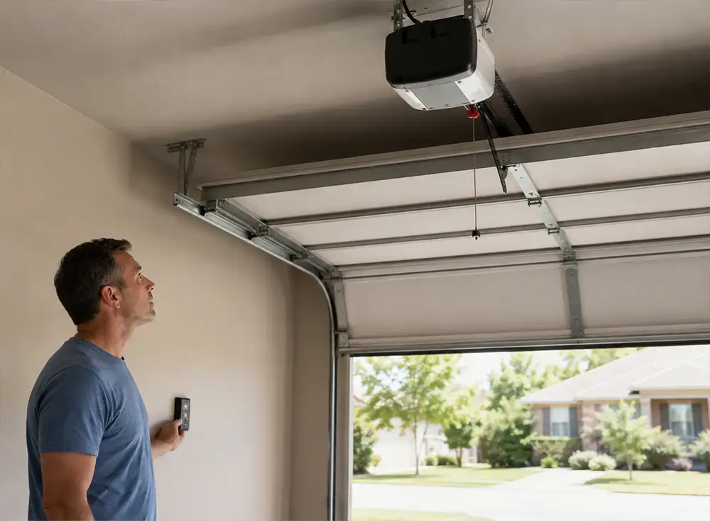 AI-generated image of Emergency Garage Door Opener Problems in Springfield IL