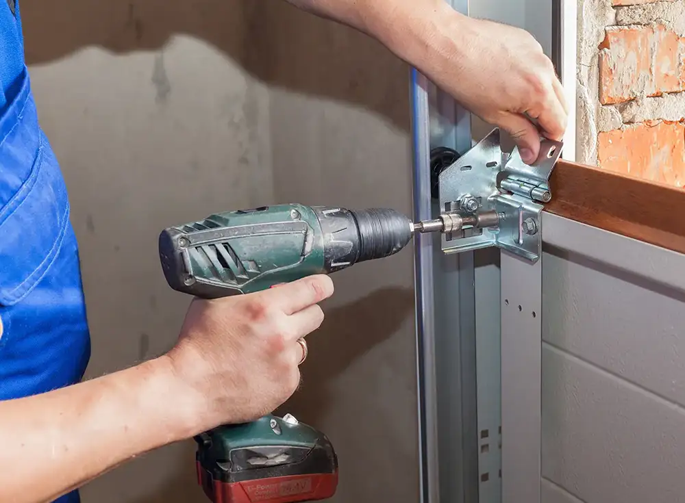 Installing a new garage door in a Central IL home