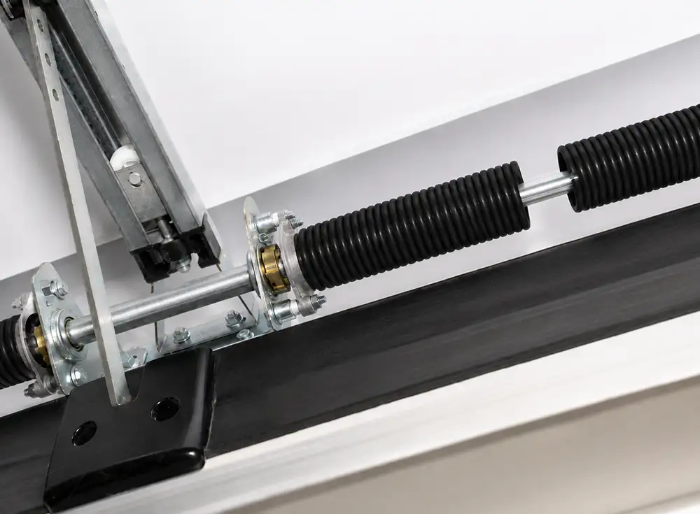 AI generated image of an broken garage door springs service in Springfield IL